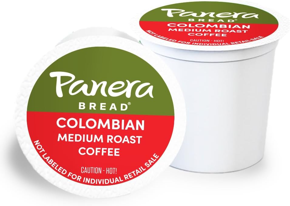 Panera Bread Colombian Medium Roast Coffee, Single Serve 60 Count Pods (6 Packs of 10)