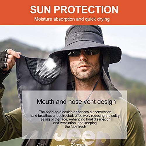 Fdrirect Protetor solar externo para homens e mulheres, proteção solar UV UPF 50+ com aba removível