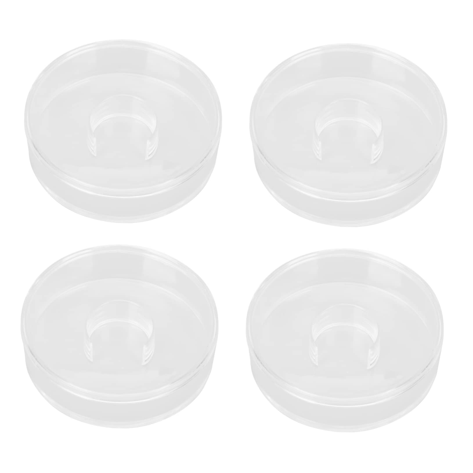 TOGEVAL Elegant Round Acrylic Buddha Bead Storage Boxes 4pcs Versatile Display Case for Bracelets for Table Display