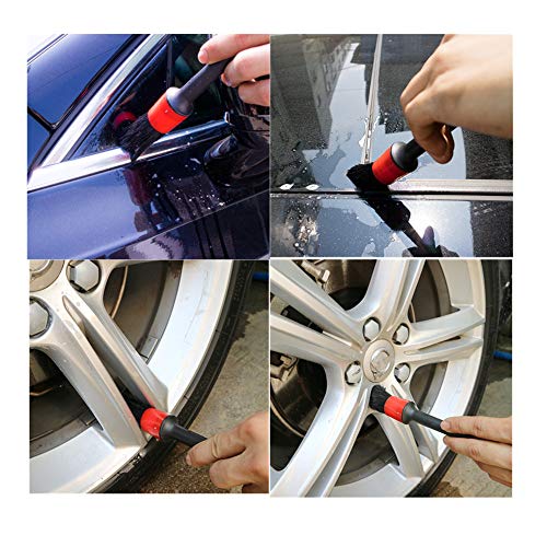 Preisvergleich Produktbild Ggaggaa 5 Stücke Kunststoff Rundbürste Schönheit Detail Pinsel Fugendüse Auto Reinigung Kleine Werkzeugreinigungssätze