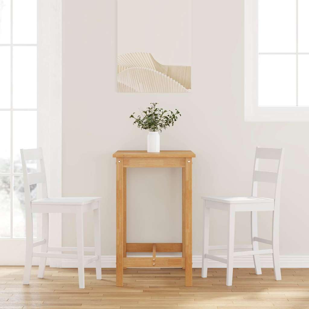Tabouret de bar bois massif lot de 2 Mangloder haute qualité blanc finition épurée