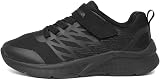 Skechers Garçon Microspec Texlor Baskets Tendance, Noir, 34 EU - 1