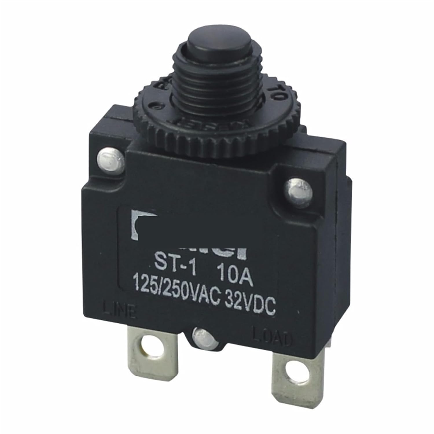 5Pcs Circuit Breaker Overload Protector Switch 5A /10A/15A Black Button Thermal Switches with Cap Cover(5A)