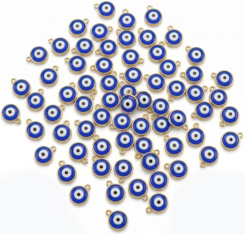 60pcs Evil Eye Charms for Jewelry Making image