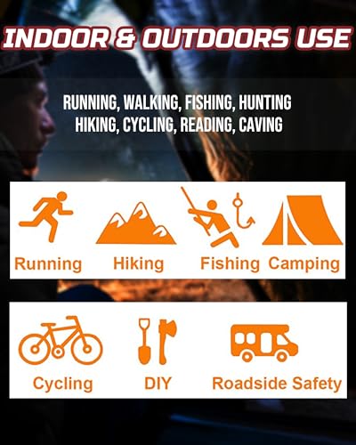 Lampe frontale de camping Lichamp pack de 8 pour vos sorties running et randonnées