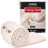 DABLINE 80' x 80' Large Overlocking Primary Tufting Cloth for Rug Tufting with Marked Lines, Monks Cloth for...