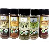 Organic Paleo Seasoning, Low FODMAP Certified Spices (Grilling 5 Pack) | No Onion No Garlic, Gluten-