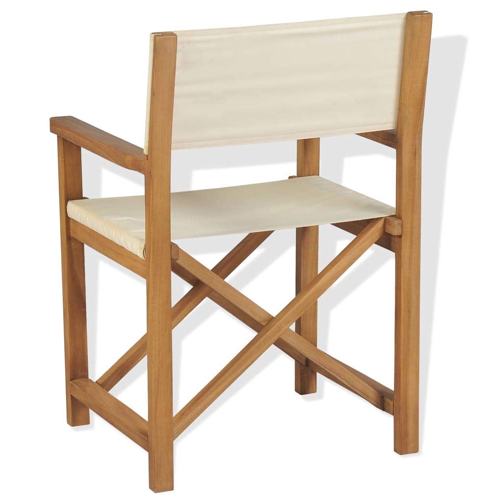 Artículos para el hogar, silla de director plegable, madera de teca maciza, muebles de traje