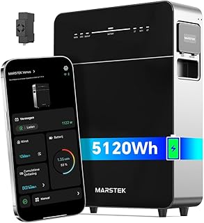 Marstek Venus E 3.0 Balkonkraftwerk mit Speicher/Zähler: AC Gekoppelt Energiespeichersystem, 0% MwSt, 5,12kWh LFP Speicher für Balkonkraftwerk, 2500W PV Eingang, Plug&Play, Erweiterbar bis 15,36kWh