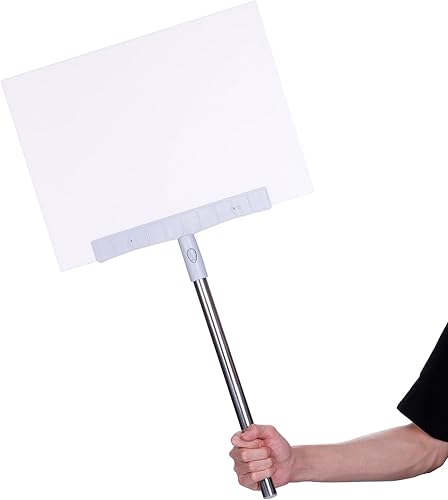 Miniatura 5 de PATIKIL Soporte ajustable de mano de 32 pulgadas, 2 soportes para letreros de recogida del aeropuerto, soporte para carteles de guía turístico,