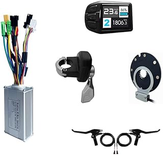 TsoLay 17A 3-Mode Controller Kit Set 36V 48V 350W for Electric Bicycle Motor Conversion Kit Set with UKC3 Display Gauge Dial Grip
