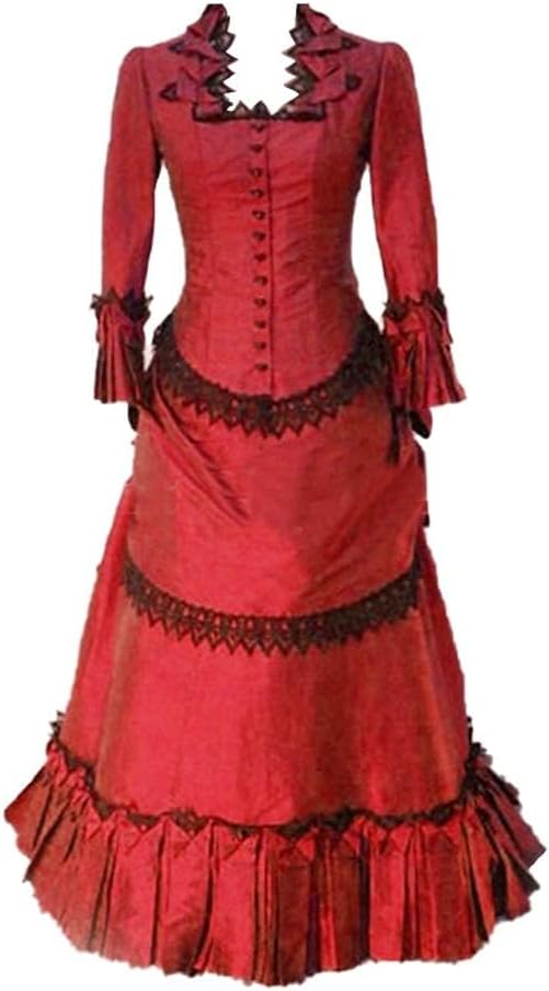 Steampunk Victorian Gothic Cosplay Costume Victorian Bustle Dress Gown Costume Edwardian Evening Dress