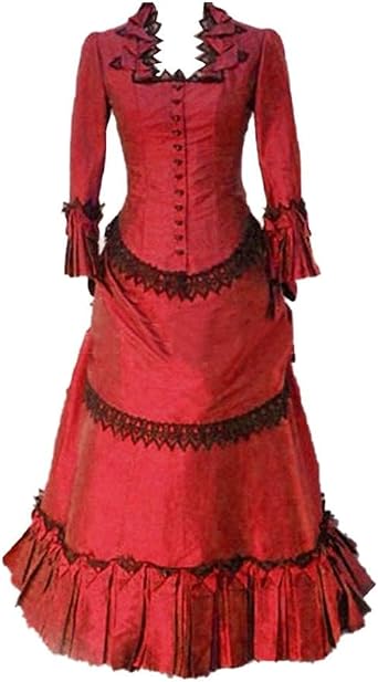 Steampunk Victorian Gothic Cosplay Costume Victorian Bustle Dress Gown Costume Edwardian Evening Dress