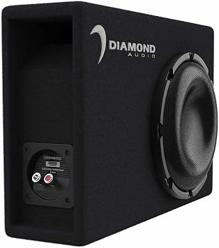 Diamond Audio DESMB8 Single 8 250W RMS Diamond Elite Series 4 Ohm Dual Voice Coil Sealed Subwoofer with Port/Vent