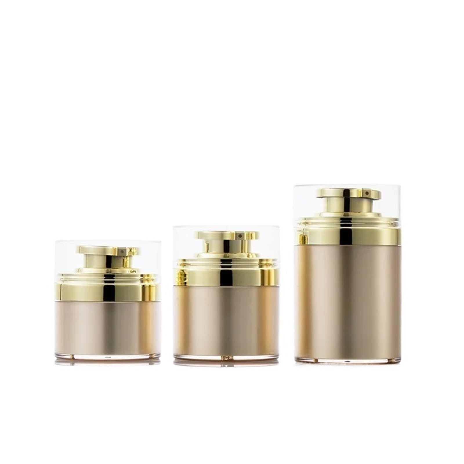 SKPVPOKOYL 30ml 50ml 100ml Travel Bottles for Toiletries Vacuum Cream Jar Lotion Pump BottleCosmetic Container(Gold)