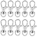 Bonayuanda Pack of 30 Metal Swivel Clasps Lanyard Snap Hook Lobster Claw Clasp Jewelry Findings 37x10mm (37mmx10mm)