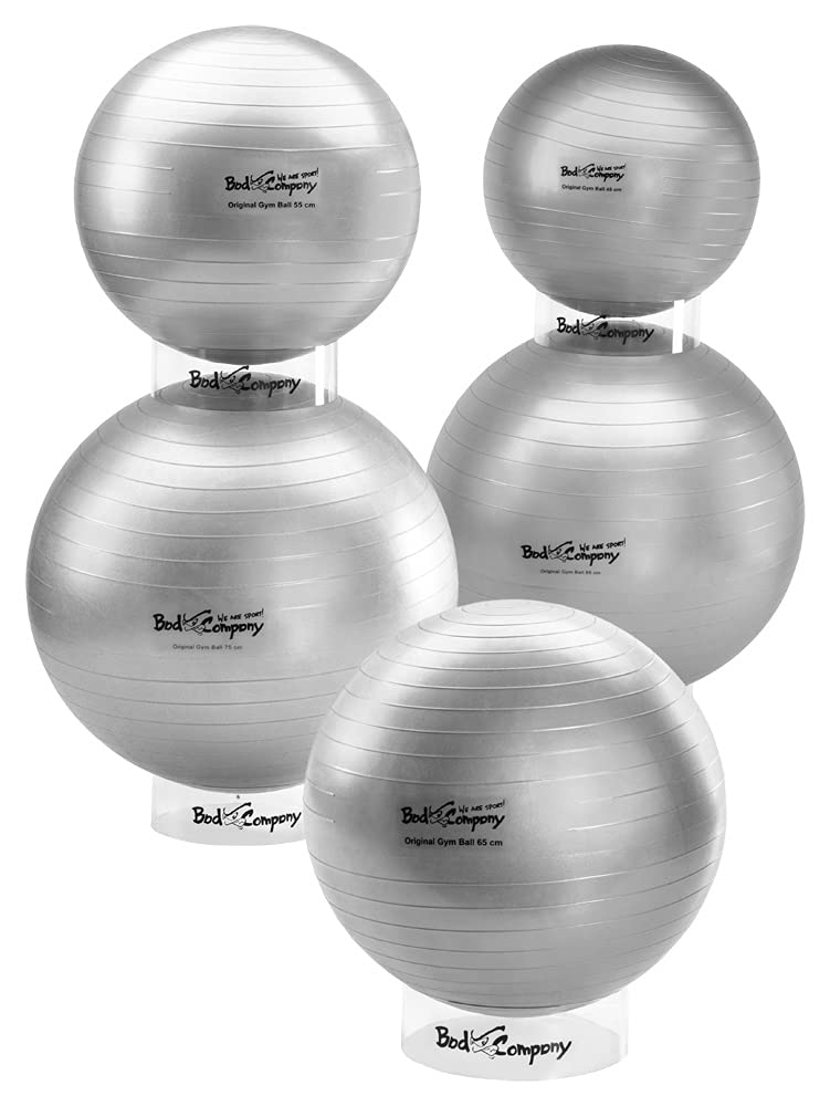 Bad Company Apilador para pelotas de gimnasia a partir de 45 cm, ayuda de apilamiento transparente para pelotas de fitness individualmente o como set