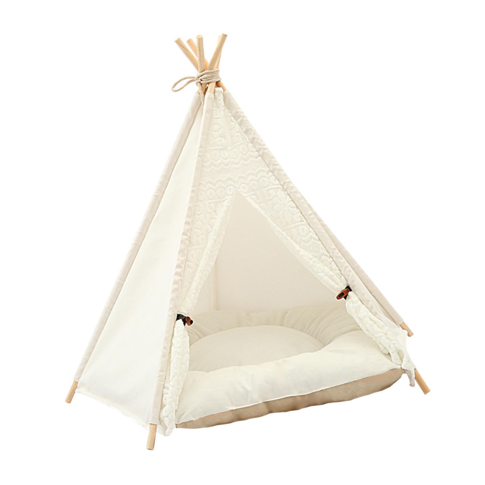 Tente pour animaux ULTECHNOVO niche pliable blanche en coton pour chien et chat confort