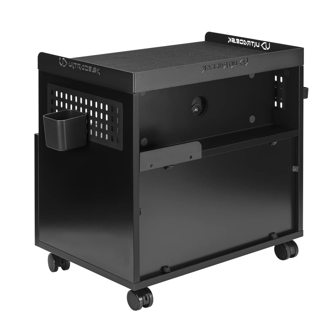 ULTRADESK Crate Computerschrank Schreibtisch Schrank – Büro Tisch mit Rollen – Printer Table – Drucker Tische – PC Schrank – Sekretär Schrank – Schreibtisch mit Schrank