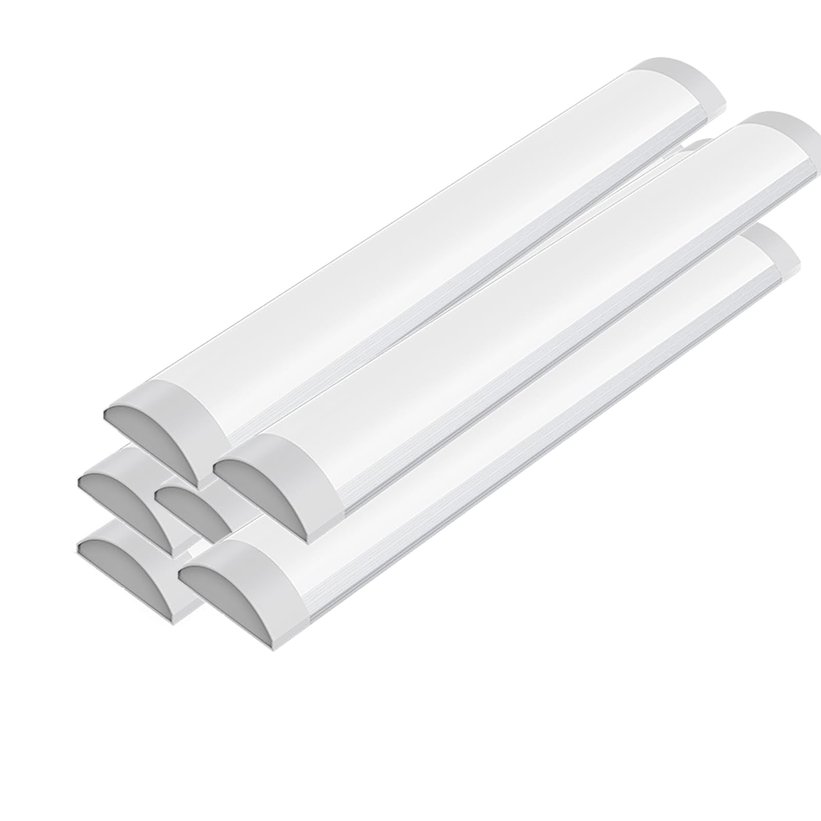 Listwa świetlna LED - pyłoszczelna zintegrowana obudowa, montaż powierzchniowy do biura, domu, piwnicy, garażu, zimna biel 6500 K, wąski profil,
