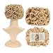 SWACC Short Messy Curly Dish Hair Bun Extension Easy Stretch hair Combs Clip in Ponytail Extension Scrunchie Chignon Tray Ponytail Hairpieces (Honey Golden Blonde-18#)