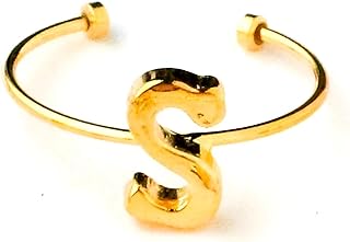 Women’s Gift-Ready Initial Rings - Adjustable Stackable Steel Jewelry with Cute and Stylish Designs, Perfect for Celebrations, Daily Wear, and Special Occasions