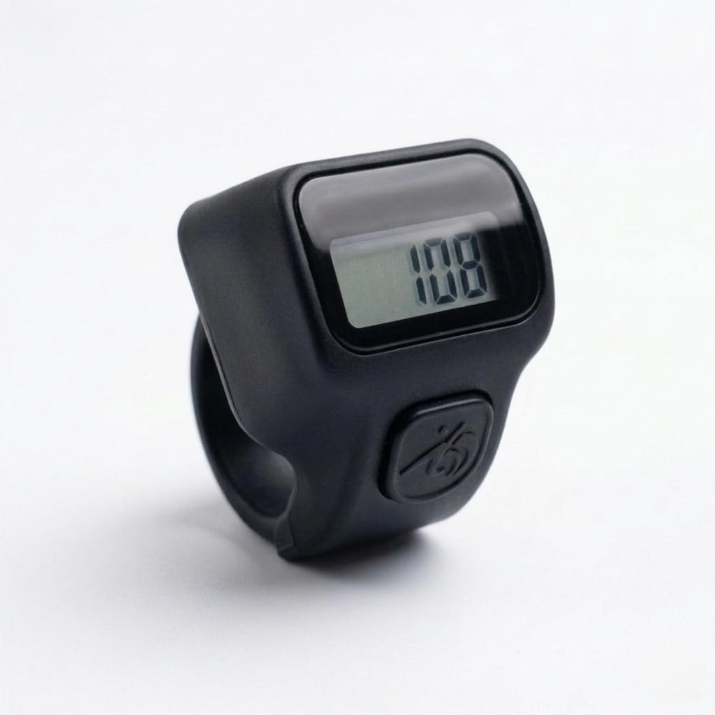 Digital Finger Ring Counter, Tasbih, Zikar Ring, Name Jaap Counter, Plastic, LCD Display, Pack of 1(Multicolor) (Black)-picture-25