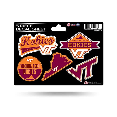 Rico Industries NCAA Virginia Tech Hokies 5-PC Sticker Sheet