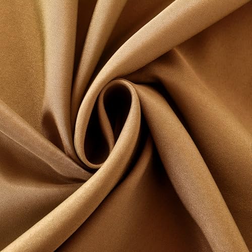Image of 2-Pack 60x102 inch Coffee Table Cloths, Solid Stain and Wrinkle Resistant Oblong Tablecloth, Premium Plain Weave Polyester Fabric Rectangle Table Linen Covers for Hotel, Wedding