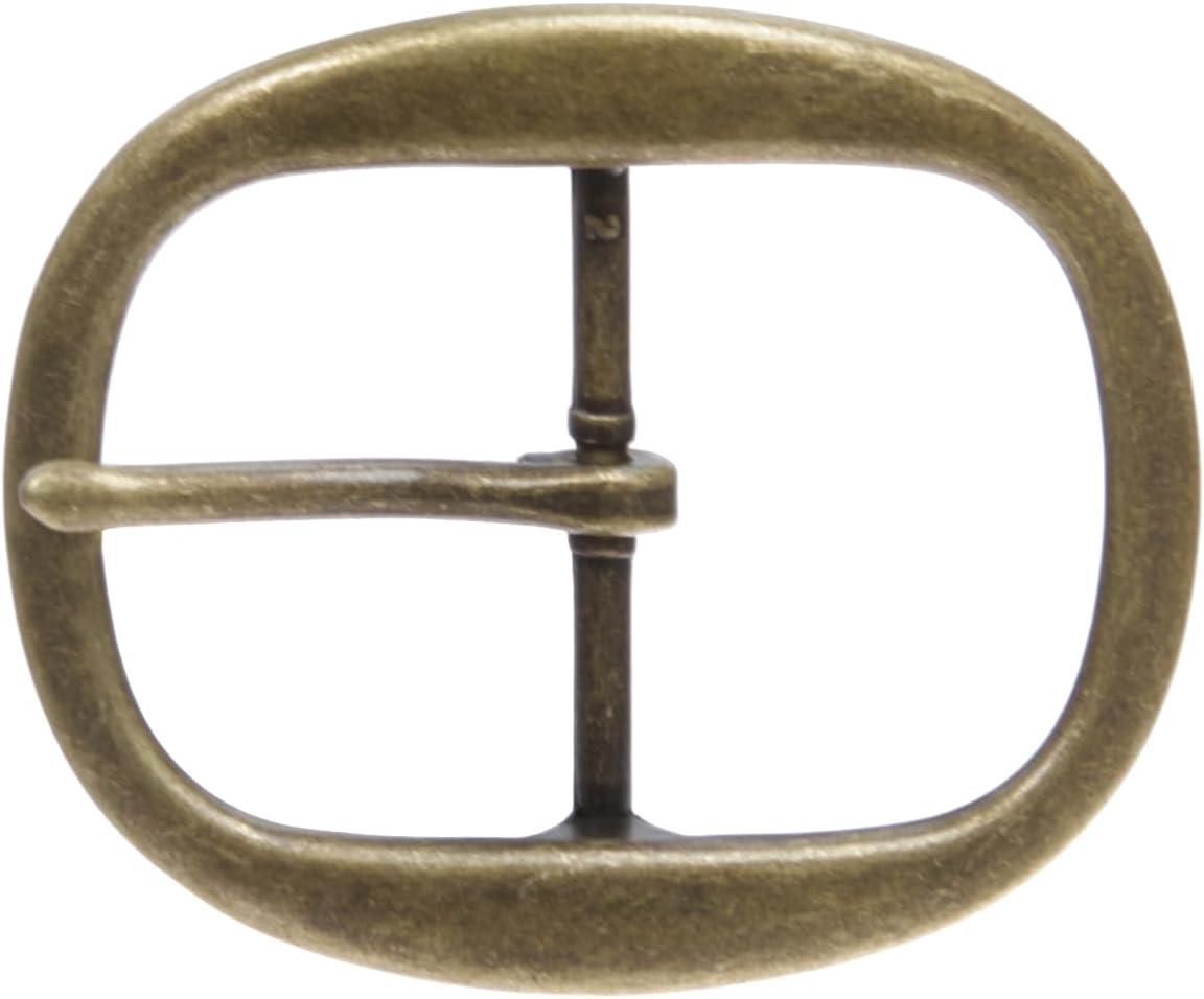 1 1/2 Inch Nickel Free Center Bar Single Prong Oval Belt Buckle