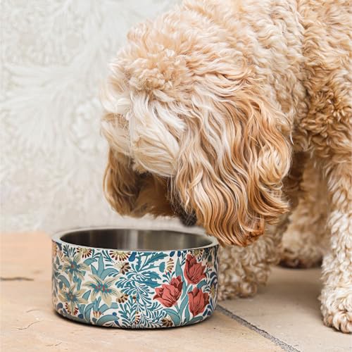 Rosewood x Morris & Co. Bower Berry Slow Feeder Bowl for Dogs Blue, Durable Stainless Steel Dog Bowl, Aids Digestion - Image 2