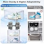 Sturdy Stackable Shoe Box,Clear Shoe Organizer with Magnetic Door - Image 4