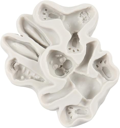 Miniatura 6 de QDMOLDS Molde de silicona de conejo de Pascua, molde de fondant de zanahoria para decoración de pasteles, decoración de cupcakes, caramelo de