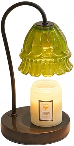 Lámparas calentadoras de velas, lámparas de fragancia de vidrio de metal de mármol, lámpara de vela regulable, regalo ideal para decoración de
