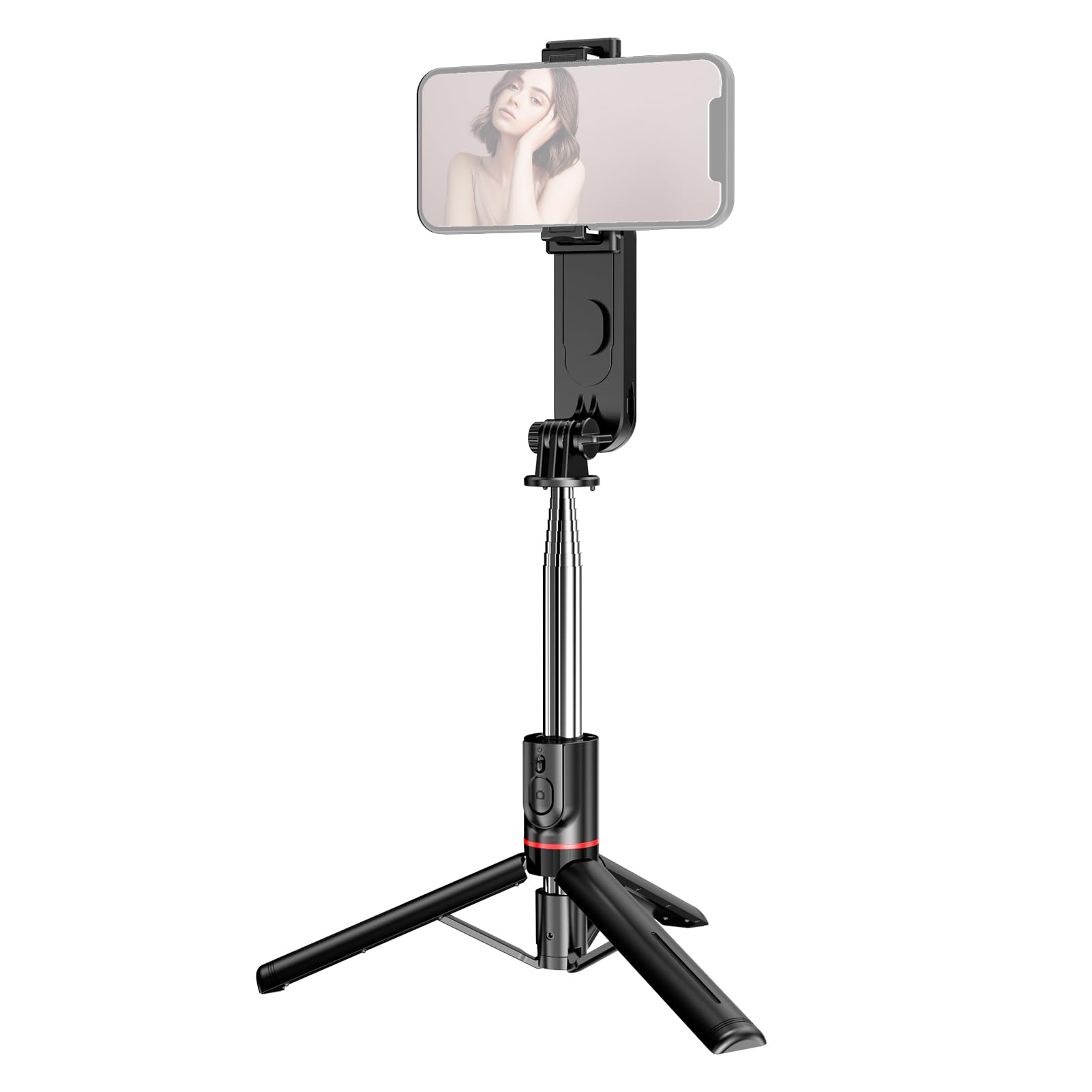 – Labymos 43.7-Inch Multi-function Selfie Stick Desktop Tripod with Telescoping Rod 7 Sections with Phone Clip Detachable Beauty Fill Light & Remote Control Compatible with Android 4.4/ iOS 5.1 System