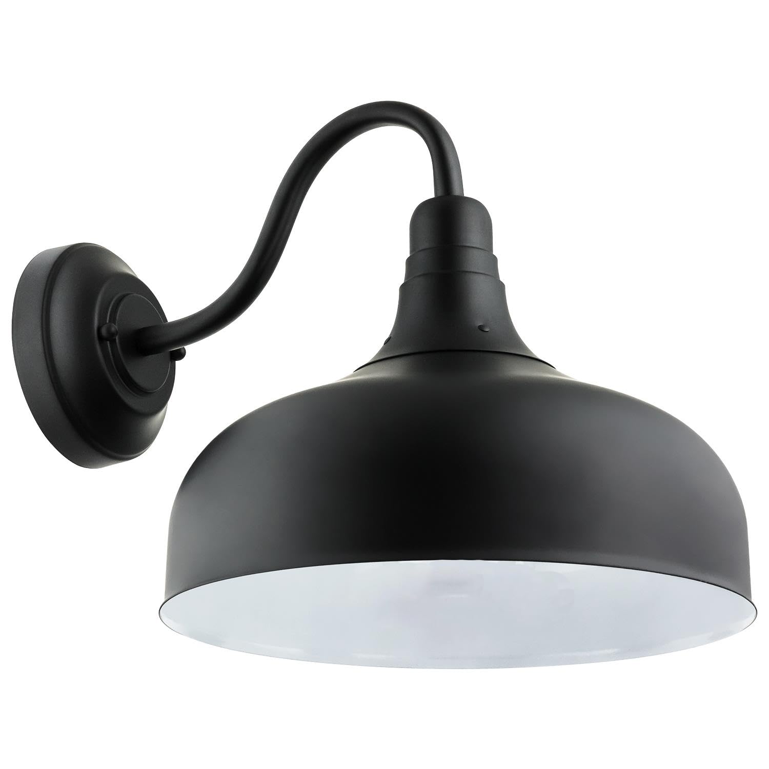 Photo 1 of Sunlite LED Gooseneck Barn Light Fixture, Matte Black, Warm White