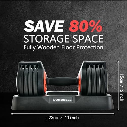 Gidsmk 25lbs Pair Adjustable Dumbbell Set, Fast Adjust Dumbbell Weight for Exercises Pair Dumbbells for Men and Women in Home Gym Workout Equipment, Dumbbell with Tray Suitable for Full Body - Image 4