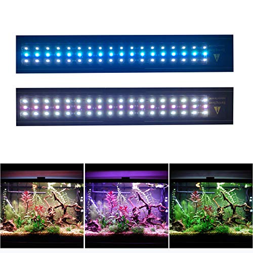 MQ 7W RGB Aquarium Light, 12 in LED Fish Tank Light with Extendable Brackets, 24/7 Automated Planted Plus Aquarium Light with Remote Controller - Thumbnail 2
