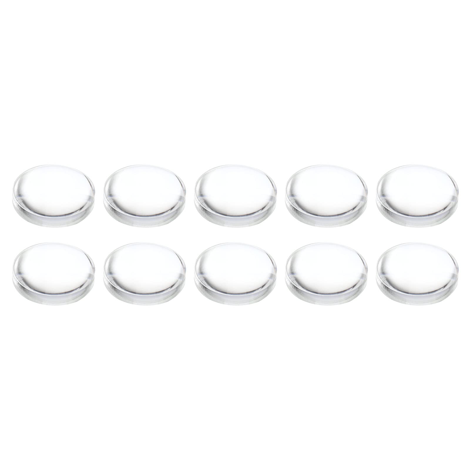 PATIKIL Diameter 16mm Height 6mm Flat Convex Lens, 10 Pcs Acrylic LED Optical Convex Condenser Lens for LED Flashlight Bike Head Lamp, Transparent