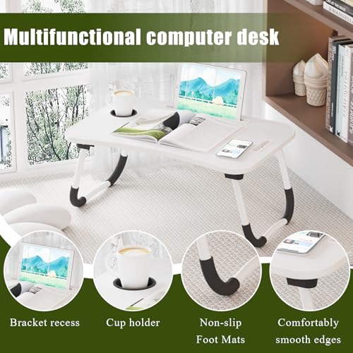 Table de lit pour ordinateur portable et support de lecture réglable - 4