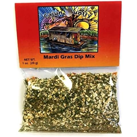 VERSAINSECT try Mardi Gras Dip Seasoning Mix, 1 Ounce Packet (Seasons 2.5 Cups of Dip - Salt-Free, No MSG, All Natural Ingredients) Cover
