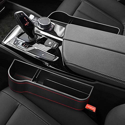 Dprofy Multifunctional Car Seat Organizer - 2 Pack Car Seat Organizer Front Seat Gap Filler with Cup Holder and 2 Hooks - Thumbnail 2