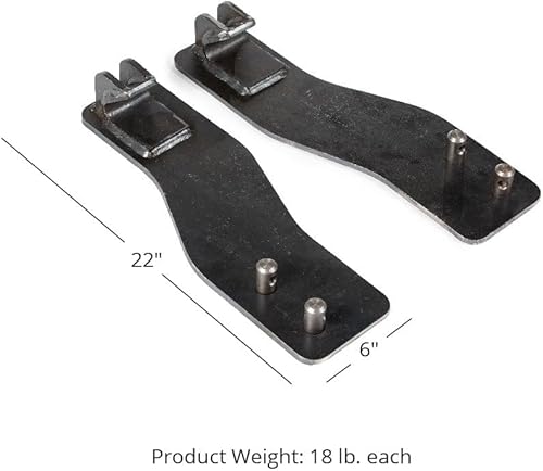 Miniatura 6 de Titan Attachments Placas de montaje de fijación rápida soldadas para cargadores de tractor John Deere, acabado negro, gancho JD y pin