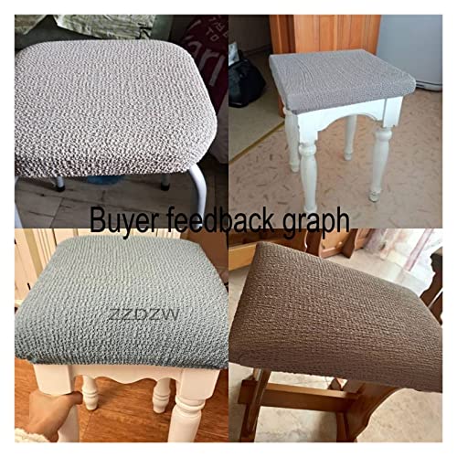 Zzdzw Covers Square Stool Slipcover，Modern Rectangular Stretch Stool Case Set Of 1/2/4 Chair Cover Chair Seat Slipcovers For Dining Room Vanity Kitchen Saddle Bar Stool Protector #TOP4