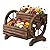 Wooden Flower Cart with Wheels Wooden Wagon Planter Outdoor Garden Planter, Decor Planter for Patio Balcony Decoration Succulent Flower Pot Flower Cart for Indoor Backyard Balcon Décor