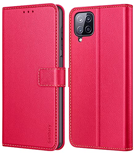 Ganbary Coque pour Samsung Galaxy A12 / M12, [Housse en Cuir PU Premium] [Etui à Rabat] [Pochette de Portefeuille], Étui de Protection pour Samsung Galaxy...
