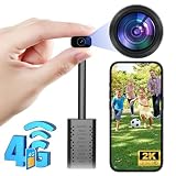4G USB Wifi Camera with 300M SIM Card,No Wi-Fi Needed,HD2K Smallest Wireless Wifi 4G USB...
