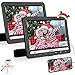NAVISKAUTO 9.5" Dual Screen Portable DVD Player for Car Headrest with 5 Hour Rechargeable Battery, 9.8ft Car Charger and Wall Charger, Last Memory