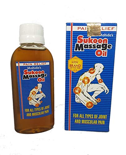 Mahida Blue Sukoon Massage Oil with Herbal & Pure Ingredients, Blue, 500 ml