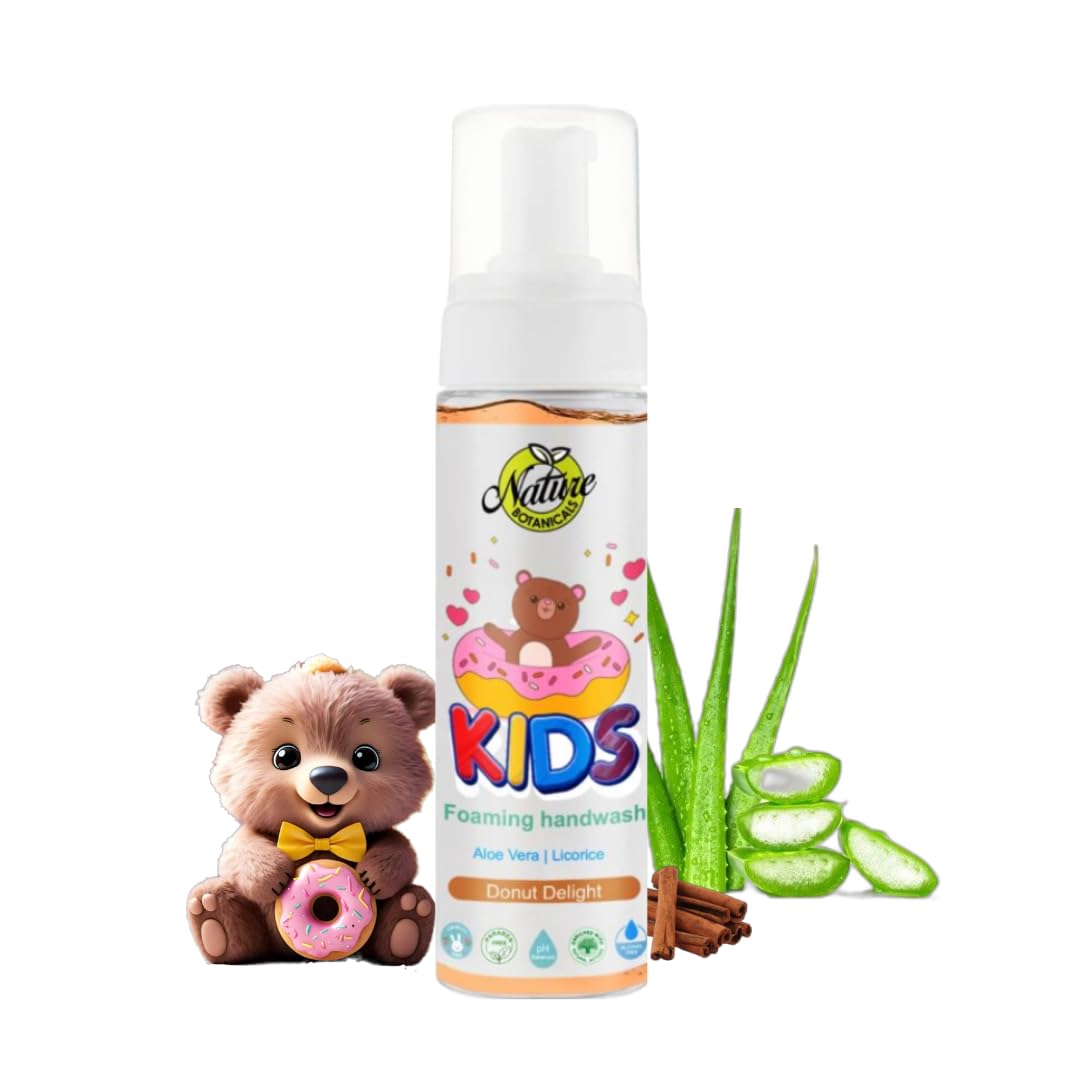 Donut Delight Foaming Hand Wash For Kids | Enriched with Aloe Vera and Licorice | Moisturizing Skincare Hand Foaming Soap | Rich and Thick Foam |10x Better And Gentle Germ Protection